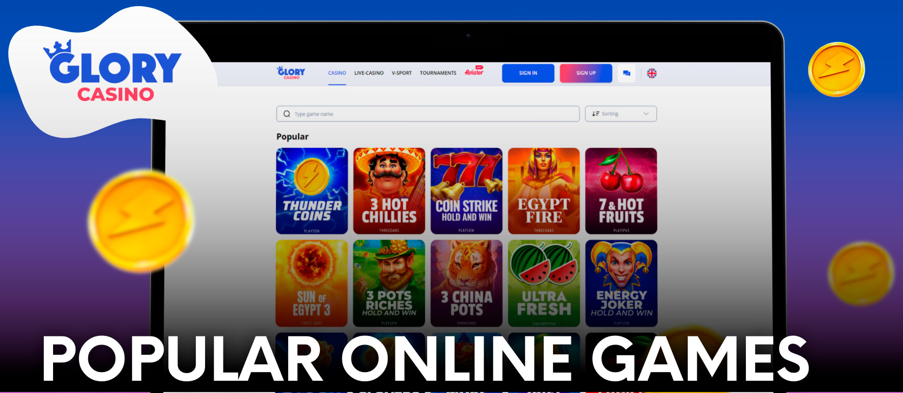 Glory Casino গৌরব ক্যাসিনো offers a huge selection of online games